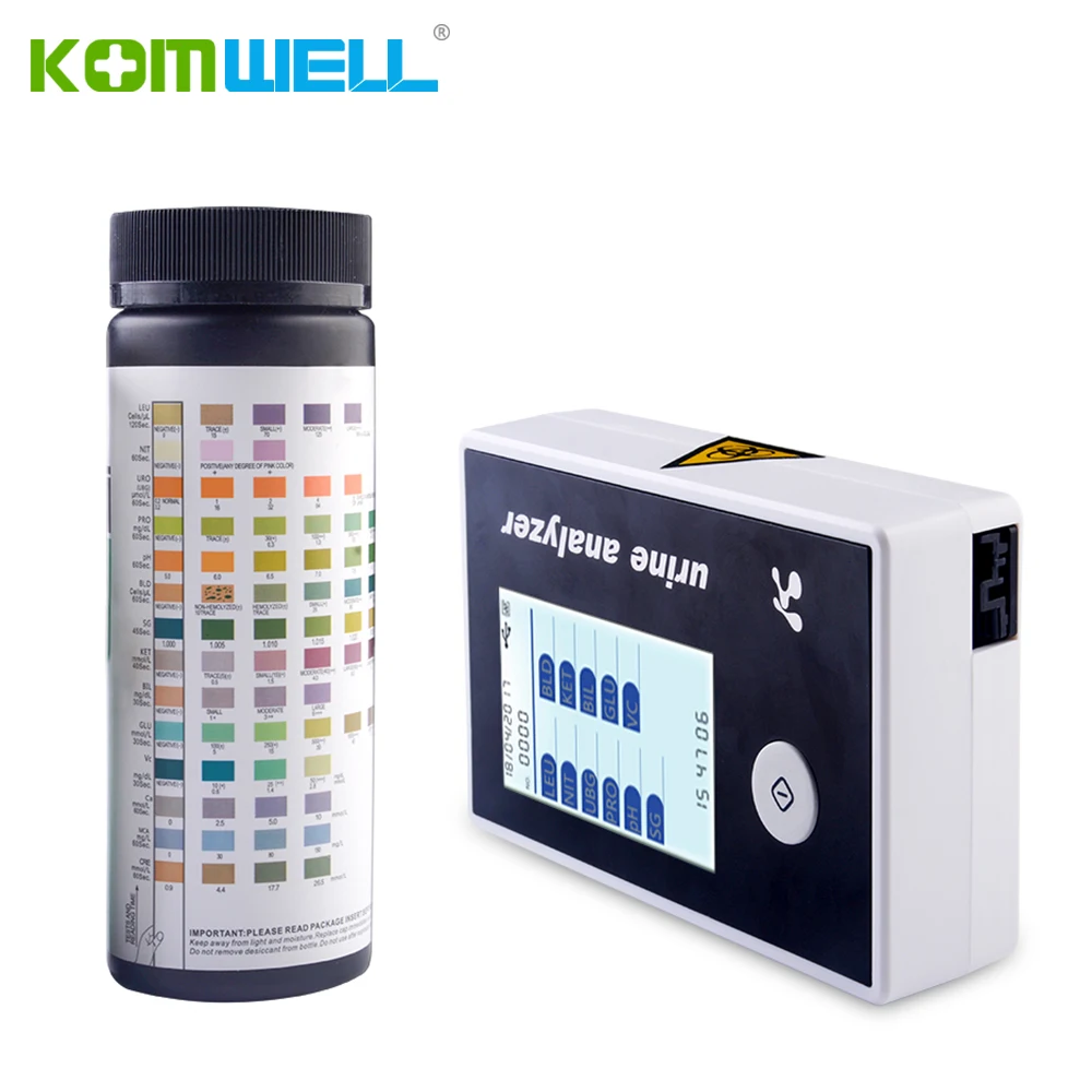 11 or 14 Multifunctional Glucose Uric Acid ketone test ANALYZER LCD Monitor with 100pcs Test Strips Renal function detector