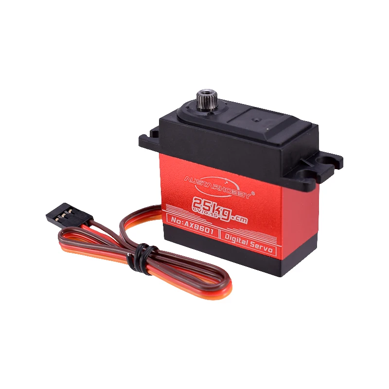 Austarhobby-servo avião digital ax8601, equipamento de metal à prova d'água, alto torque, 4.8-6.0v e 25kg, para carros e barcos traxxas hsp