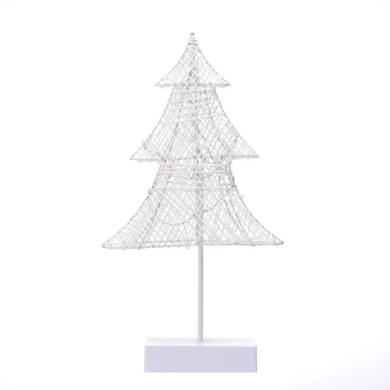 LED Rattan Table Lamp DIY Moon Star Heart Beautiful Night Light Bedside for Christmas Festival Wedding Party Home Decoration