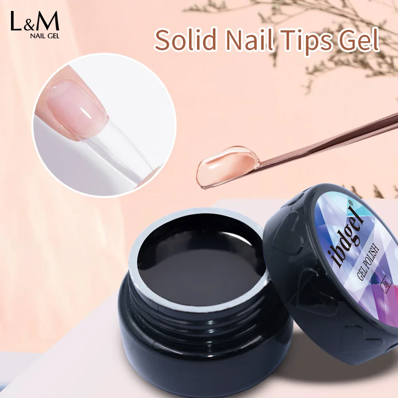 ibdgel Solid Nail Tips Gel Polish Clear Fast Nail Extension Gel Varnish Art Sculpture Diamond Stick Press Nail Tip Gel Polish