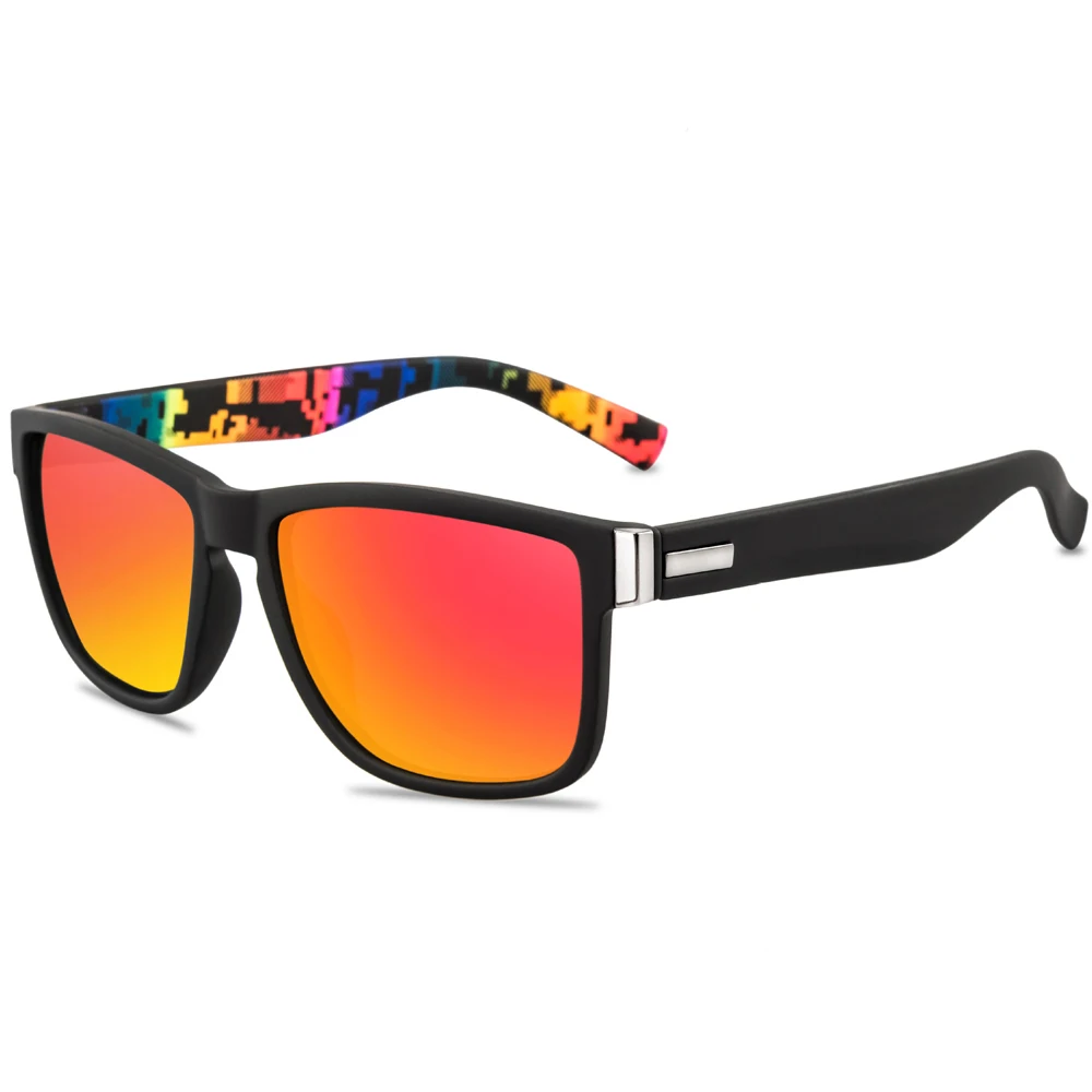XaYbZc Fashion Wrap Quadratischer Rahmen Retro Dekorative Photochrome Klassische Sonnenbrille Damen Herren Vielseitige Muster Sonnenbrille UV400 – Detail 7