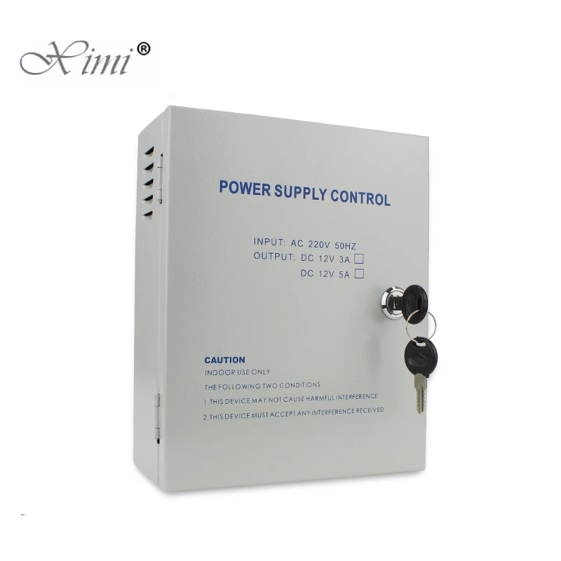 12V 5A Universal power supply for door access control system with backup Battery interface