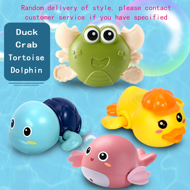 Kids Toy Shower Spray Sprinkler Sprinkling Swimming Water Pool Babys Bath Toys for Toddlers Girls Boys Wind Up Shark Rubber Duck