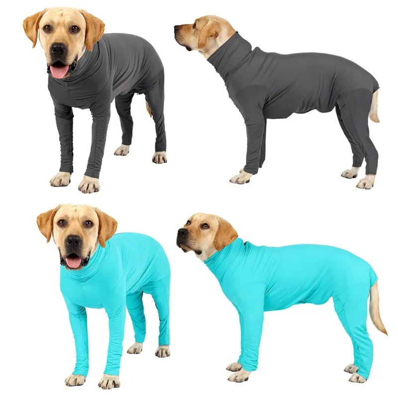 Pet Home Wear Pajamas Dog Jumpsuit Operative Protection Long Sleeves Bodysuit Comfortable For Medium Large Dogs XS-3XL