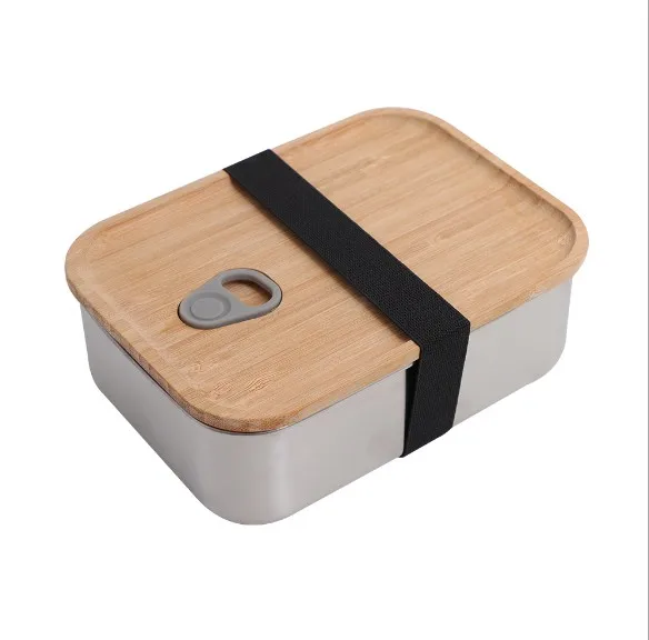 Hermetic Stainless Steel Bento Box for Kids and Adult Bamboo Lid Eco friendly 1200ML Lunch Box Leakproof Food Containe School