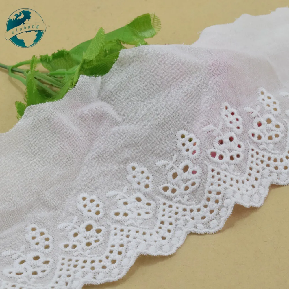 100 % Baumwolle, Stickerei, Spitze, Nähband, Guipurebesatz, Hochzeitsdekoration, DIY-Puppen, Kleidungszubehör, Spitze, 8,5 cm breit # 4192 – Detail 6