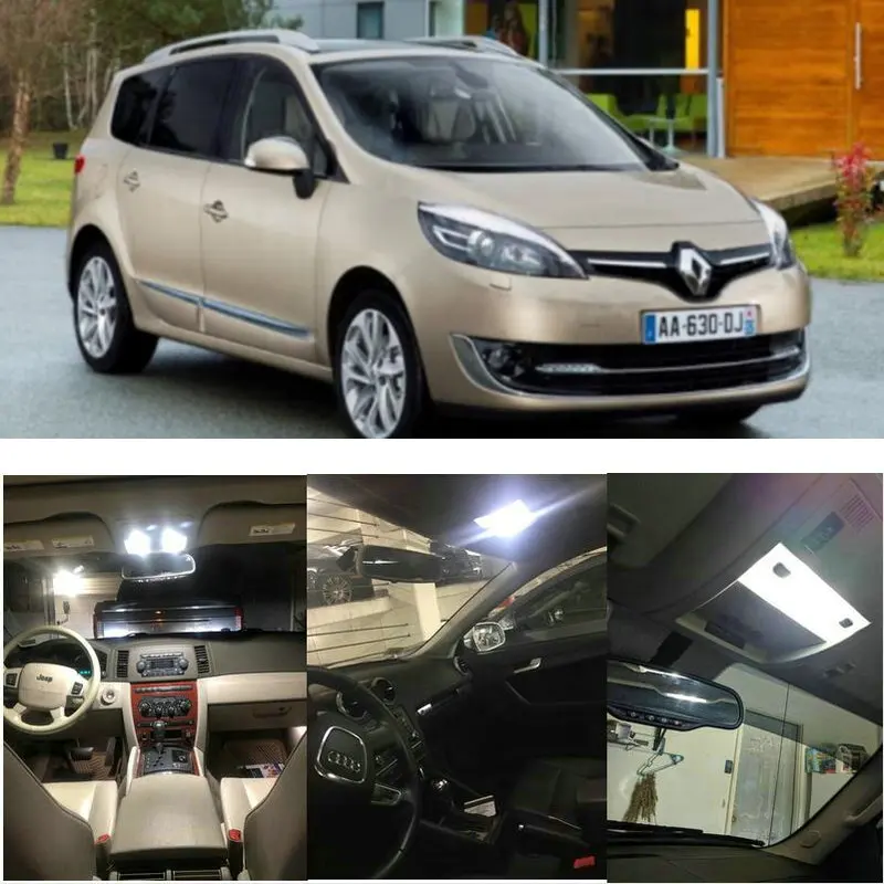 LED interior lighting complete set For Renault Modus Scenic I Scenic II  Scenic III Trafic II  Vel Satis