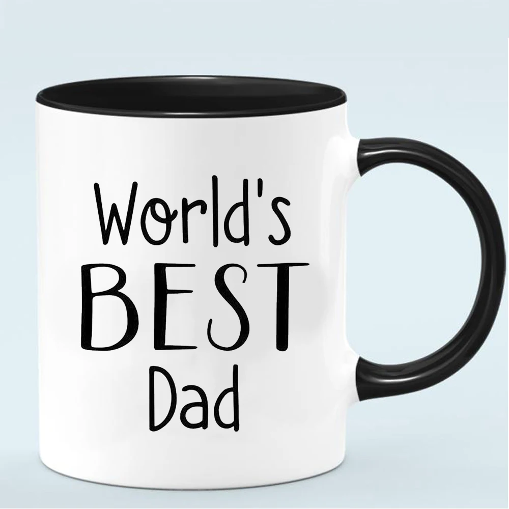 World's Best Dad Coffee Mug 350ml Creative Beer Mugs Father Papa Birthday Gift Tea Cup Drop Shipping Mug