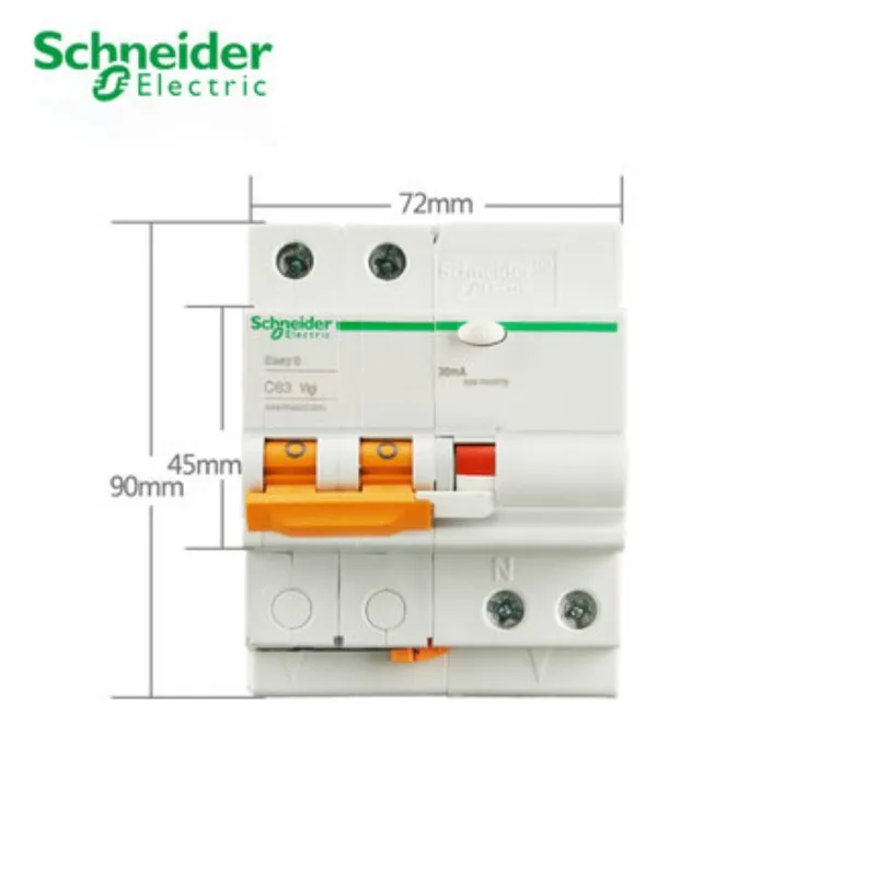 2P 63A Short Circuit Leakage Protection Circuit Breaker E9 Series EA9R Air Switch