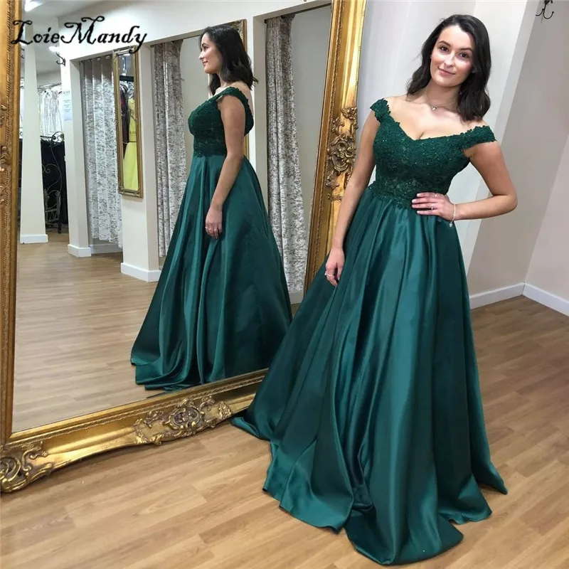 Emerald Green Prom Dresses Long 2022 Luxury Applique Lace Dress Women Party Night Formal Backless Vestido de fiesta de boda