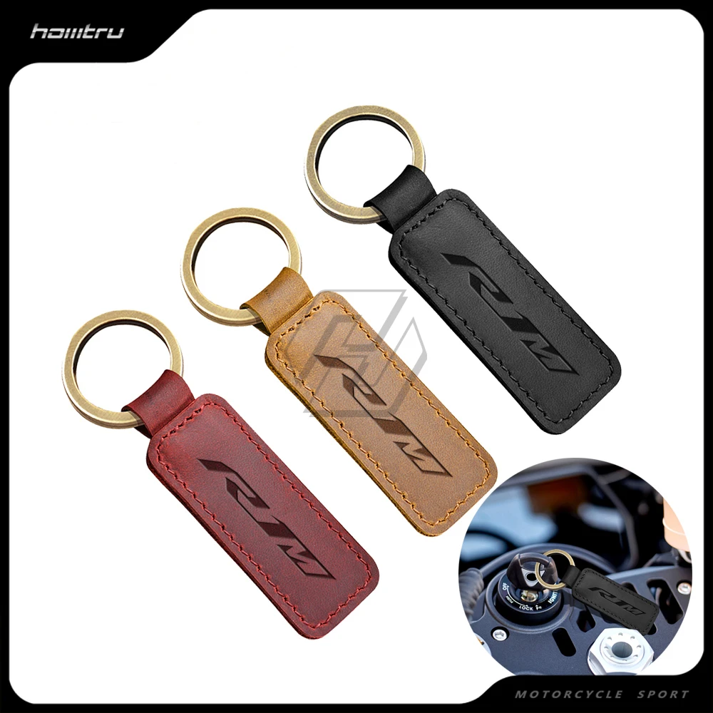 

Motorcycle Keychain Motocross Cowhide Key Ring Fits for Yamaha YZF-R1M R1M Key