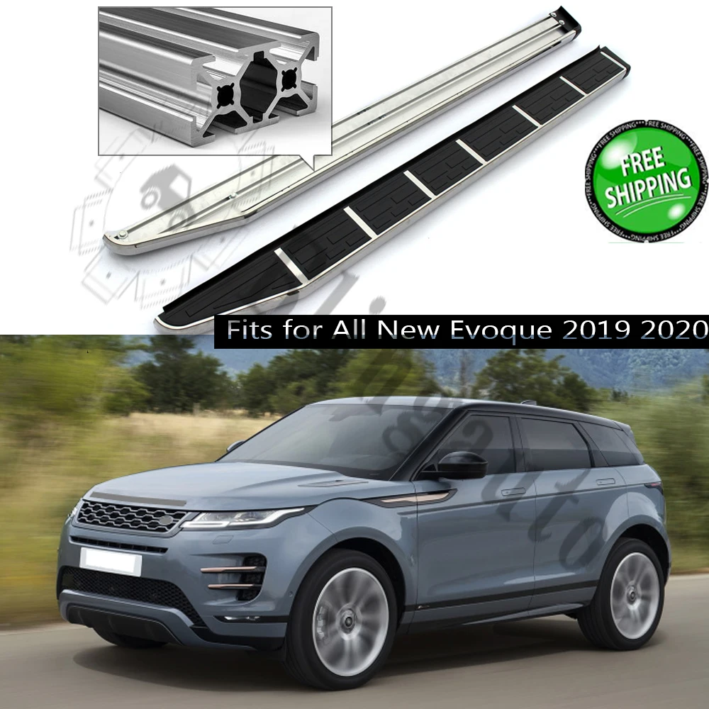 

Running board fits for L.and Rover Range Rover Evoque 2019 2020 side steps nerf bar car pedal side stairs side bar 2PCS