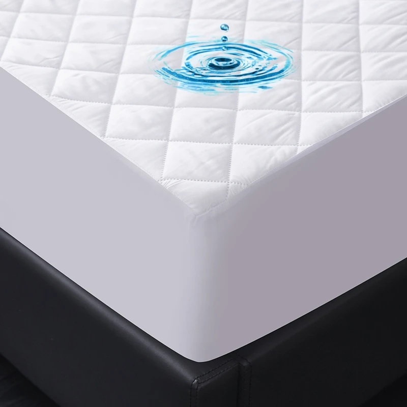 Quilted Waterproof Mattress Pad Cover Fitted Bedsheet Anti Mites Bed Cover Single Double Queen King