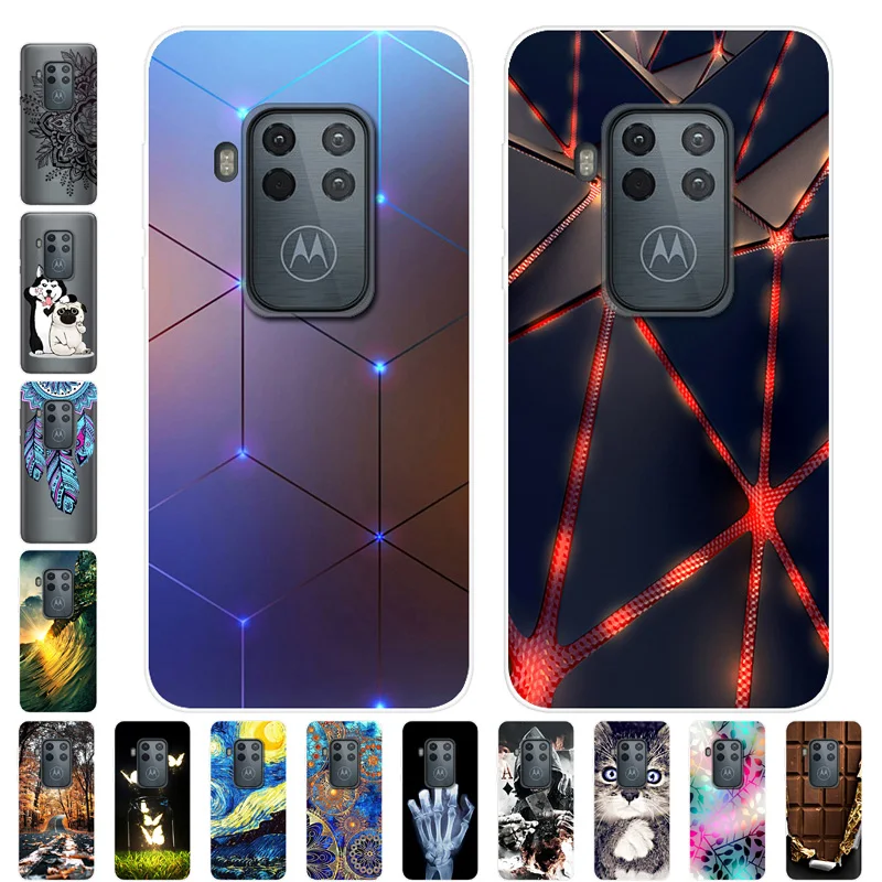 For Motorola One Zoom Case Phone Cover Soft Silicone 3D Printing Back Case Coque for Moto One Zoom / Moto One Pro Case Cover