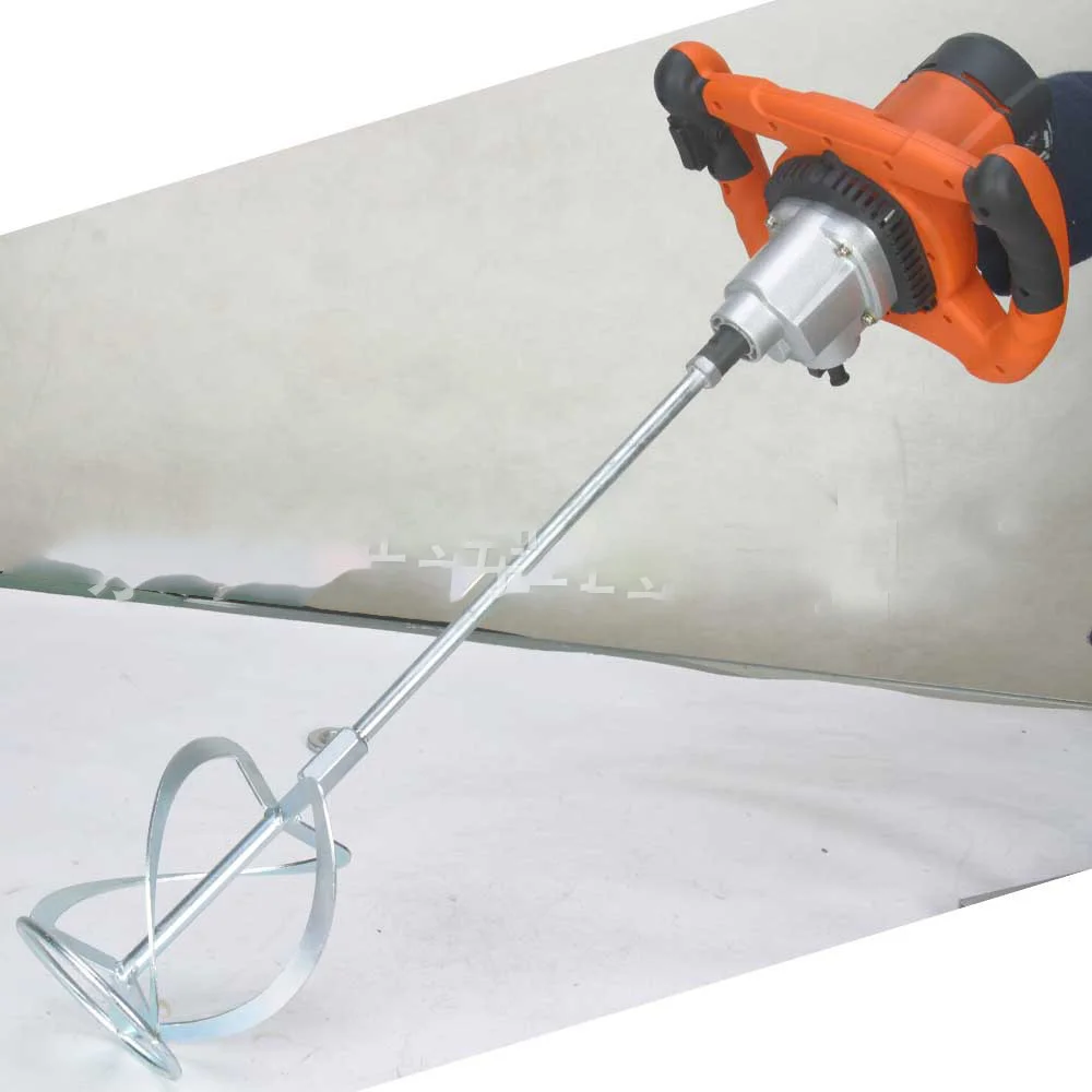 220V 1800W Dual High Low Gear 6 Speed Handheld Paint Cement Grout Electric Mortar Mixer Putty Powder Mixing Machine New