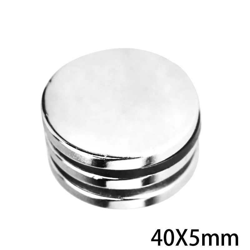 1/2/3/5PCS 40x5 Big Round Powerful Magnets 40mmx5mm Bulk Sheet Neodymium Magnet 40x5mm Permanent NdFeB Strong Magnet 40*5 mm