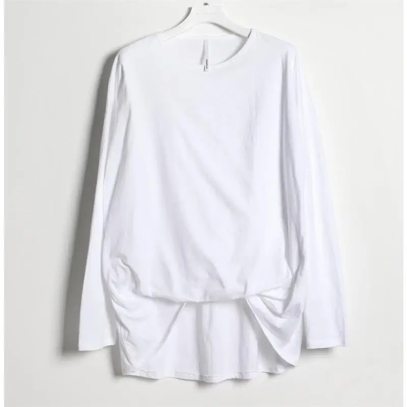 Men's Long-Sleeve T-Shirt Spring And Autumn New Hip-Hop Street Personality Runway Casual Round Collar Loose Large Size Jacket