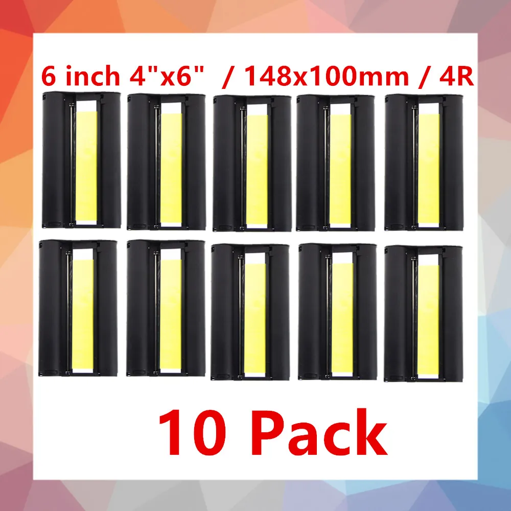 

Color Ink Cartridge Cassette 6 inch Compatible for Canon Selphy CP Series Photo Printer CP1200 CP1300 CP910 CP1500 printer