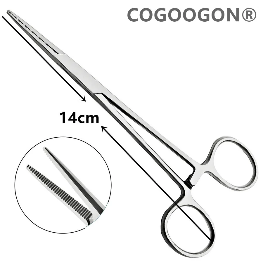 

High Quality 14cm Hemostat Mosquito Locking Clamp Forceps Straight Curved Surgical Dental Implants