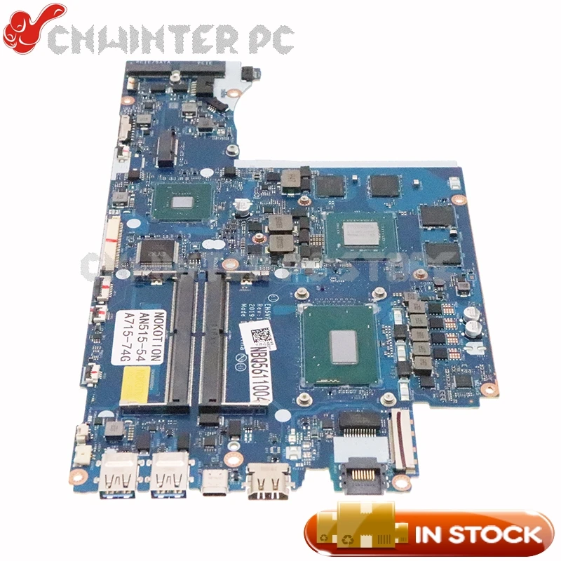 NOKOTION NBQ5611004 NB.Q5611.004 EH5VF LA-H501P For Acer Nitro 5 AN515-54 A715-74G Motherboard SRF6U i7-9750H CPU GTX 1650 4G