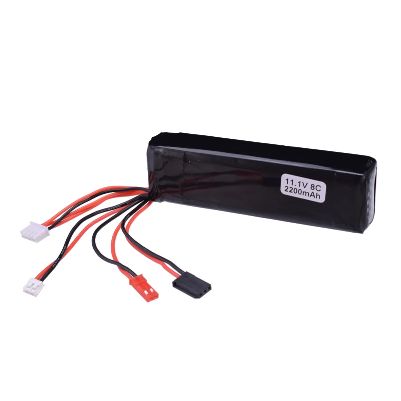 11.1V 2200mAh 8C 3S Lipoแบตเตอรี่JSTปลั๊กชาร์จสำหรับRC Droneเฮลิคอปเตอร์Quadcopterเครื่องส่งสัญญาณอะไหล่