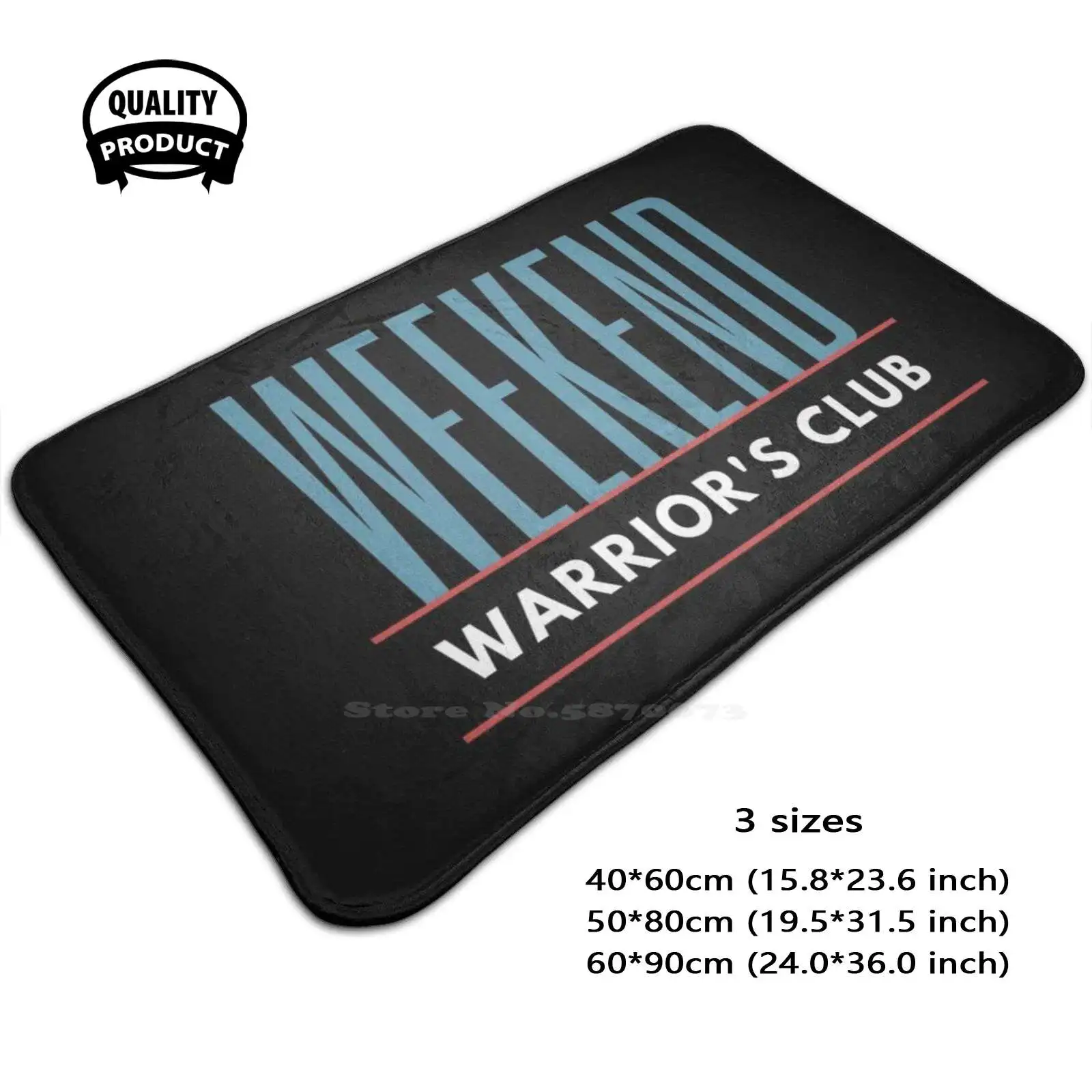 Weekend Warrior'S Club Soft Cushion Home Carpet Door Mat Car Rug Weekend Warrior Club Relax Gamer Fighter Association Funny