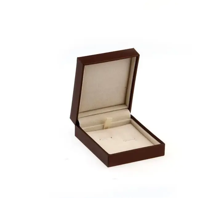 100pcs/lot Quality Brown Cufflinks Box Cuff Links Storage Holder Gift Boxes Jewelry Boxes Wholesale SN1741