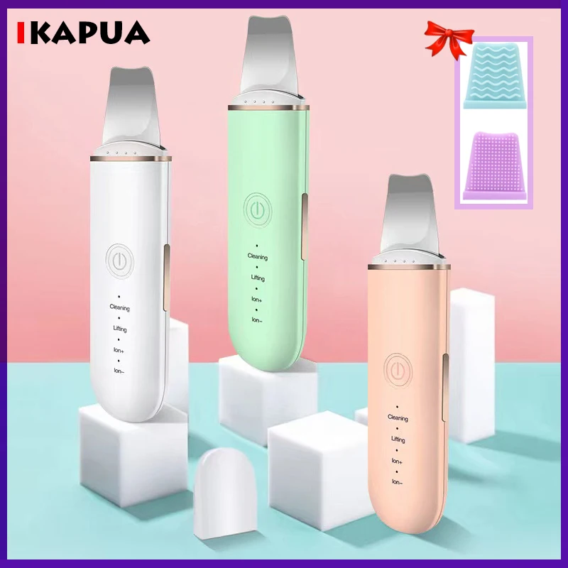 Ultrasuoni Scrubber macchina per la pulizia profonda del viso Peeling pala detergente per pori del viso Scrubber per la pelle del viso