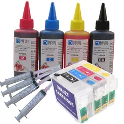 Refill ink kit 27XL T2711 ink cartridge for EPSON WorkForce WF-3620DWF 3640DTWF 7110DTW 7610DWF 7620 wf7710 7720 WF-7210