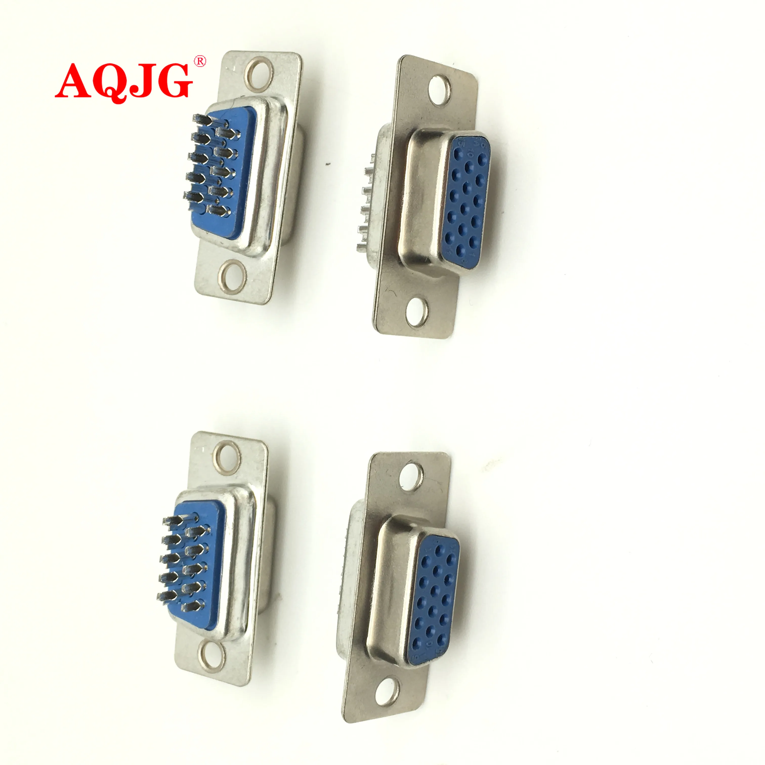 DB15 3Rows Parallel VGA Port HDB9 15 Pin D Sub Male Female Solder Connector Plastic Shell Cover