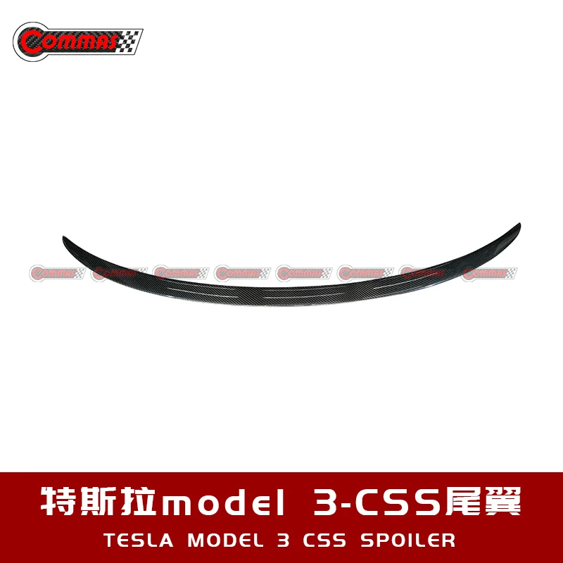 ForTesla model 3 high quality Carbon Fiber rear boot Wing Spoiler Rear Roof Spoiler Wing Trunk Lip Boot Cover