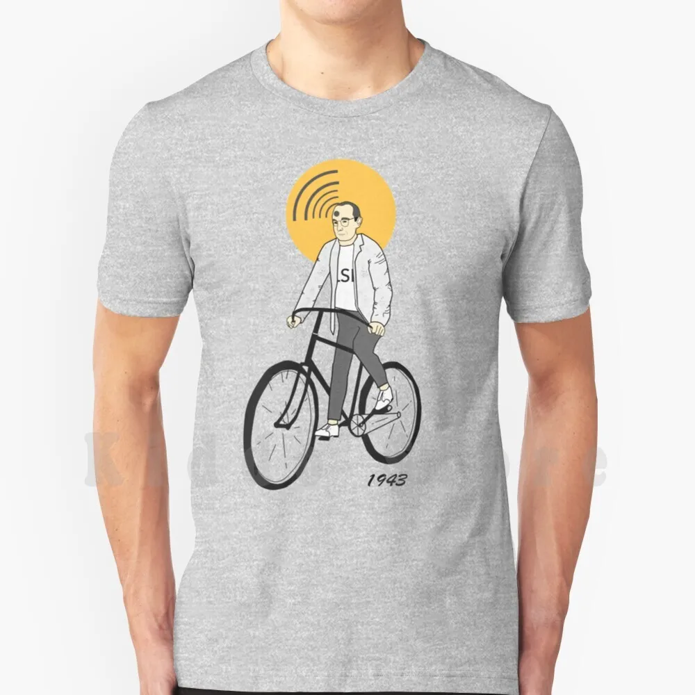 Hoffman Bicycle Day T Shirt Print For Men Cotton New Cool Tee Bicycle Day Hoffman Lsd Albert Hoffman Trippy Bike Acid 1943