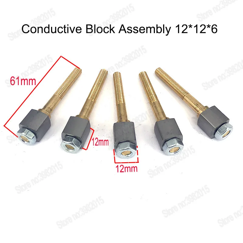 YG8 Tungsten Carbide Contact W12*L12*H12*Hole6mm Power Feed Conductive Block for EDM Wire Cutting Machine