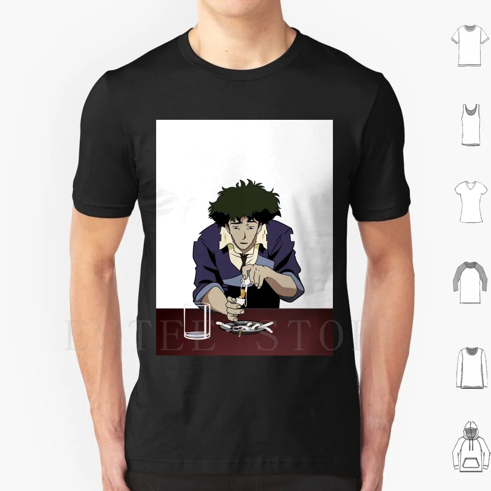 Spike Spiegel Hangover T Shirt Print Cotton Spike Spike Spiegel Hangover Anime Prairie Oyster Manga