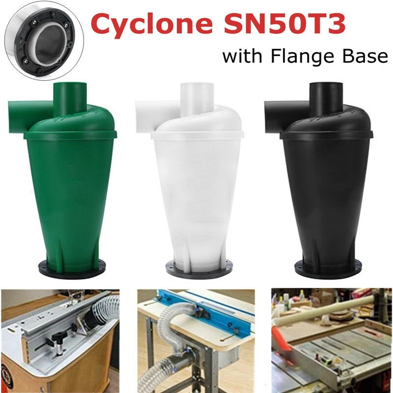 Cyclone SN50T3 Industrial Extractor Dust Collector Woodworking Vacuum Cleaner Filter Dust Separation Catcher Turbo With Flange