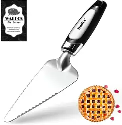 WALFOS Stainless Steel Serrated Edge Cake Server Blade Cutter Pie Pizza Server Cake Cutter Shovel Kitchen Baking Pastry Spatulas