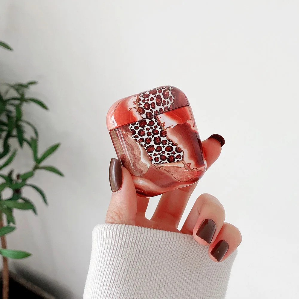 بقرة زيبرا نمط حقيبة سماعة الاذن ل AirPods 2 1 الصلب سماعة رأس مزودة بتقنية البلوتوث صندوق الغطاء الواقي ل AirPod 1 2 حالات هدية السنة الجديدة