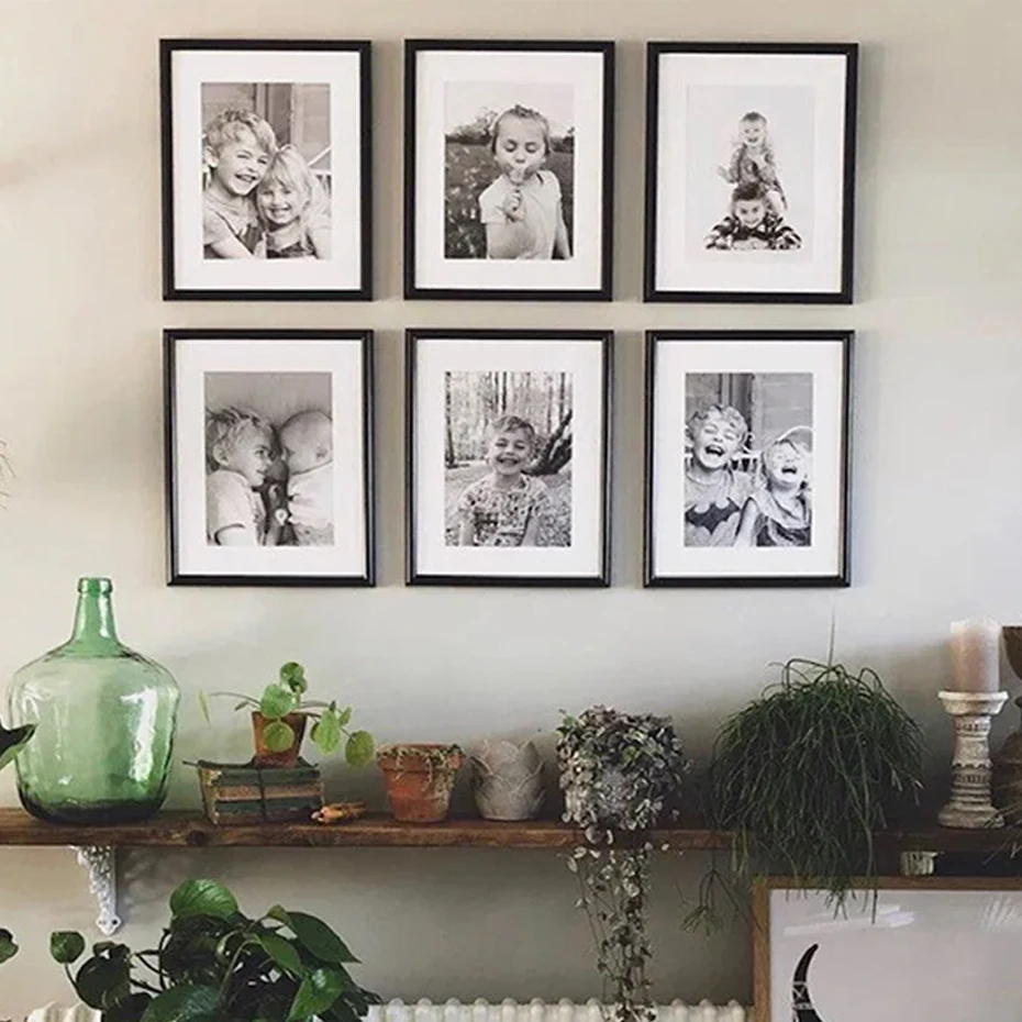 Black White Gold Pictures Frames 21x30 30x40 40x50 15x20cm Aluminum Photo Frames Poster Canvas Wall Frame Living Room Decoration