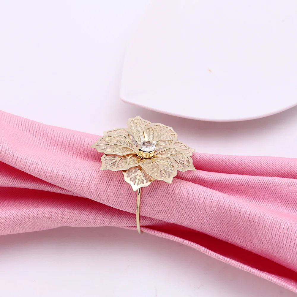 

IMUWEN 100 PCS Napkin Holder Table Napkin Ring Metal Wedding Party Supplies Decoration Banquet Dinner Serviette Holder