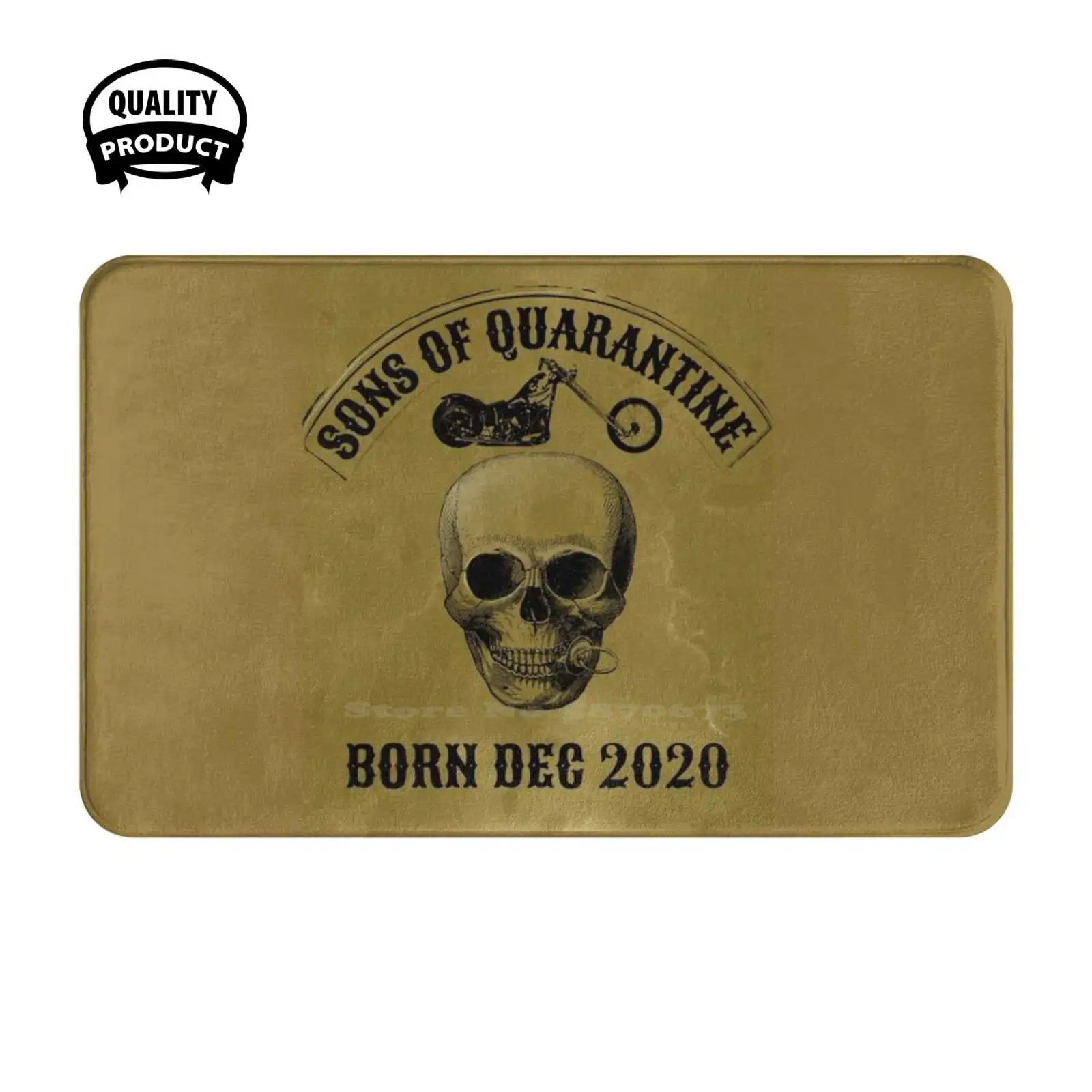 Sons Of Quarantine Soft Cushion Home Carpet Door Mat Car Rug Sons Of Quarantine Baby Born December 2020 Skull Bikers Motorcycle