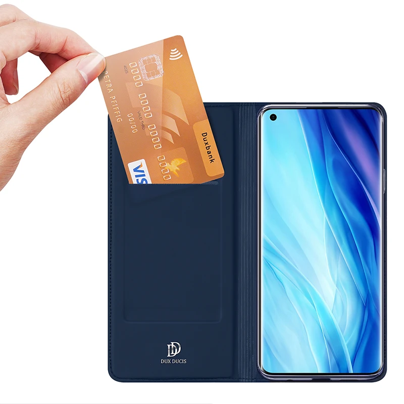 For OPPO Reno 4 Pro 4G Case Dux Ducis Magnetic Leather Soft Tpu Flip Wallet Stand Phone Cover Case with Card Slots