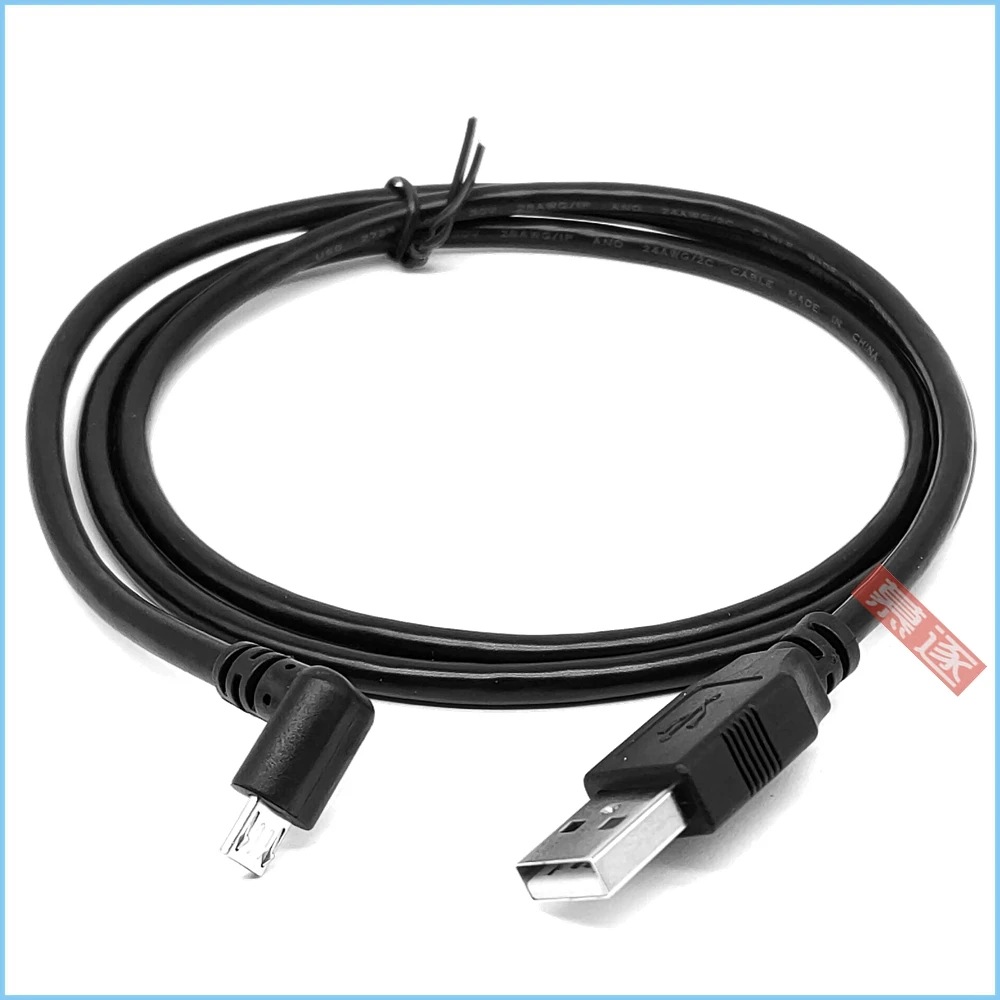 Cable conector de carga de datos para tableta, Micro USB macho a USB macho de 90 grados, arriba, abajo, izquierda y derecha, 25cm, 50cm, 2m, 1m