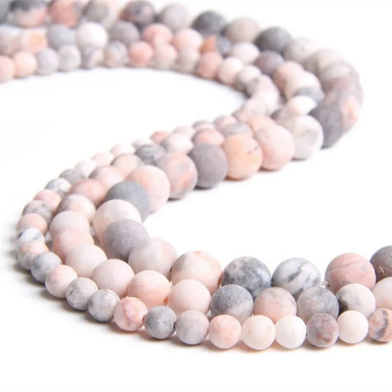 Natural Pink Smooth Round Gemstone Beads for DIY Jewelry Making