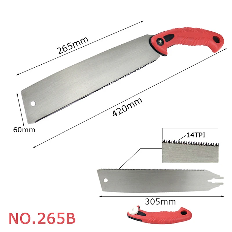 Folding Saw Japanese Double Edge Hand Saw HRC Wood Cutter Pull Saw 570mm Dry Wood Pruning Saw With Hard Teeth Woodworking Tools