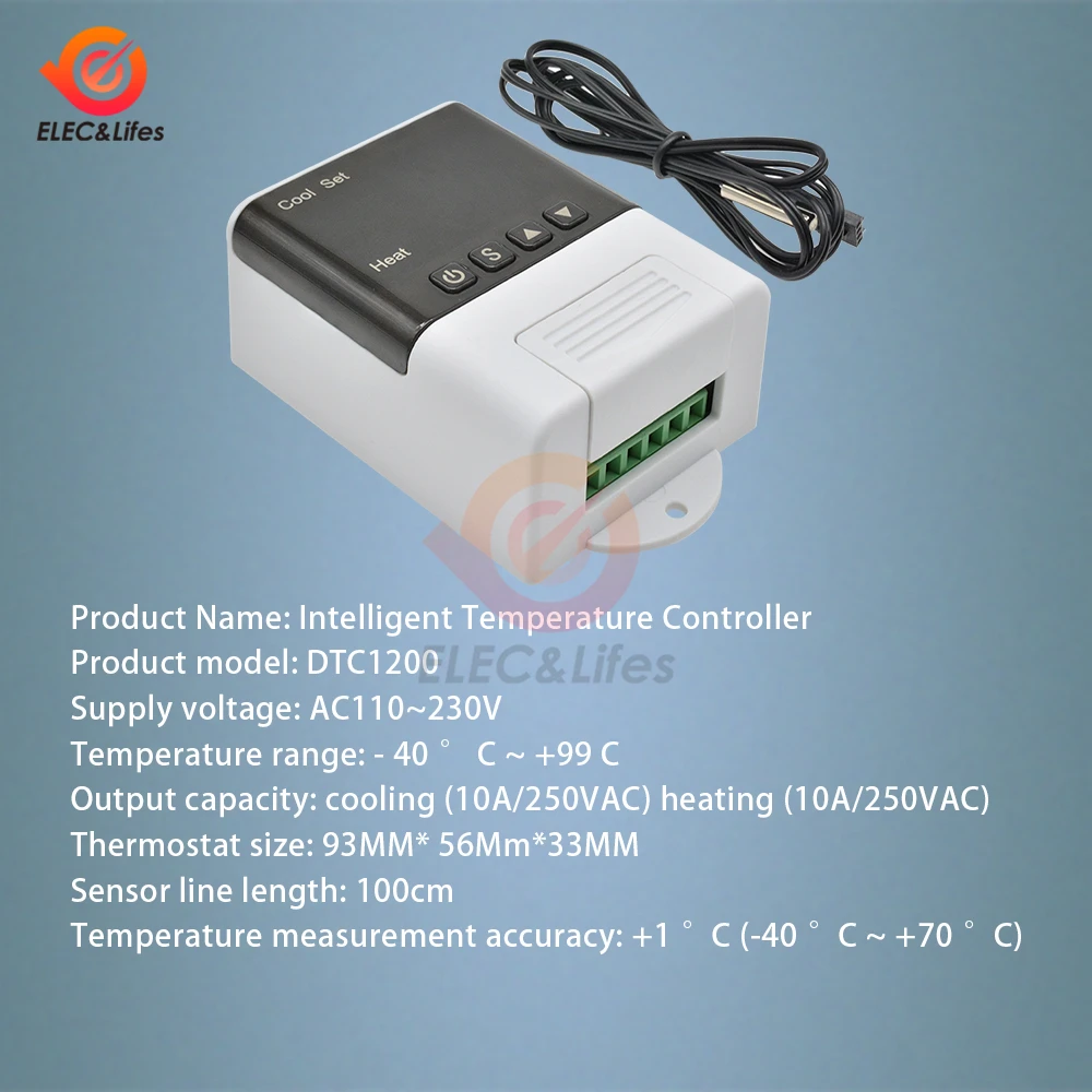 AC110V 220V Digital temperature controller Thermostat for Aquarium Incubator controller thermoregulator replace W3001 STC-1000