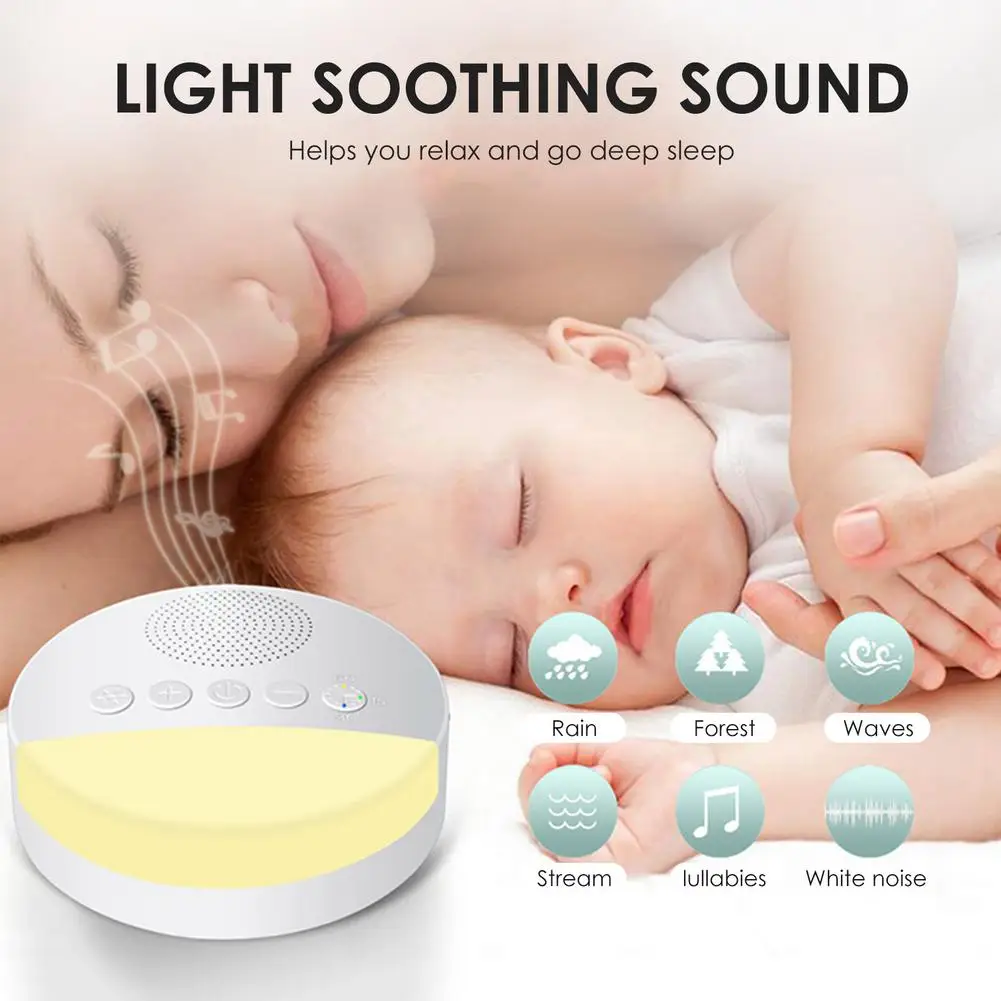 Instrumento de proteção para dormir de bebê, máquina de som com ruído branco, escritório doméstico, bebê e viagem, instrumento portátil para dormir