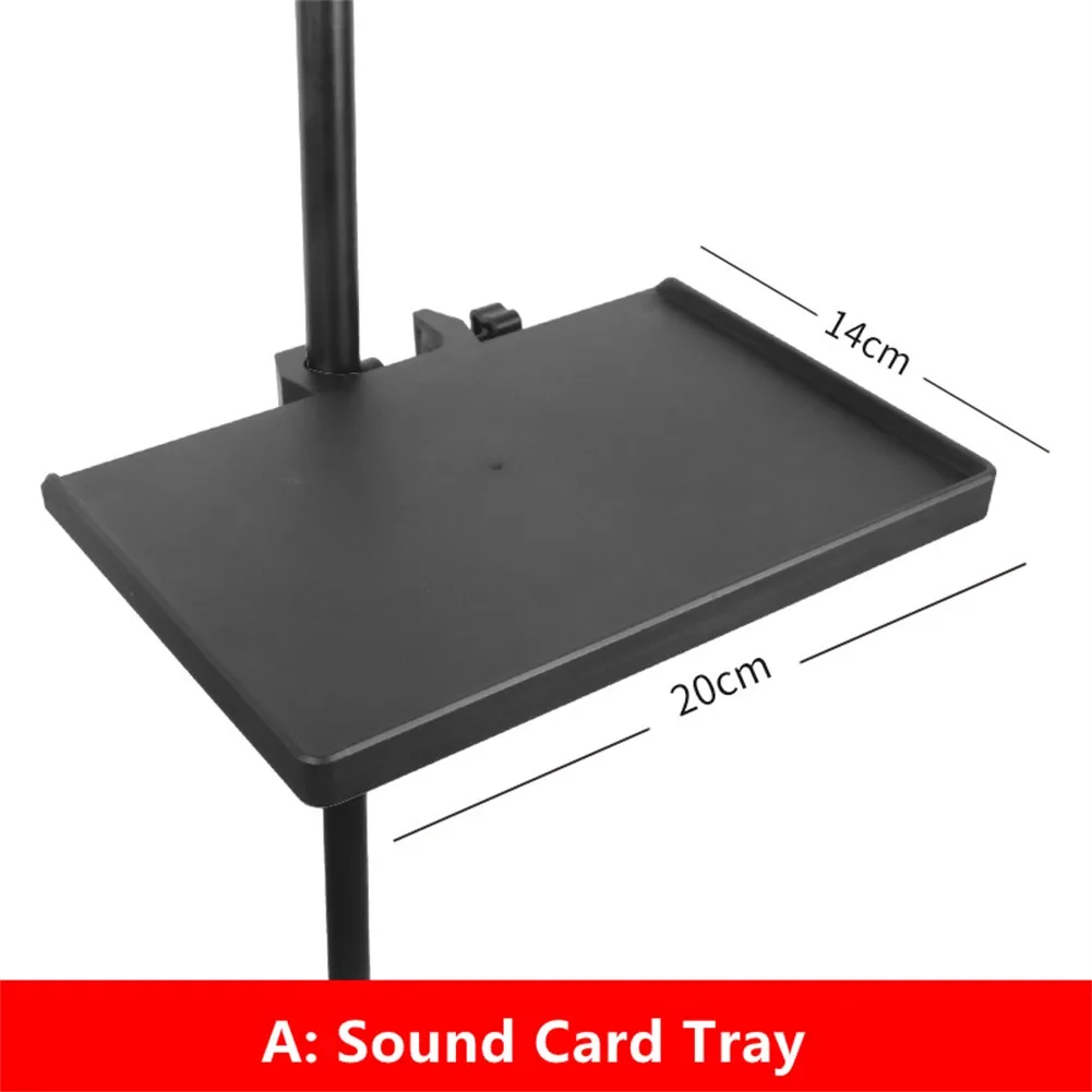 

For Guitar Performance Holder Sound Card Tray 20*14cm/7.9*5.5in Adjustable Black Bracket Metal+Plastic Hot Sale