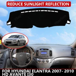 for Hyundai Elantra 2007- 2010 I30 Car Dashboard Cover Mat Auto Sun Shade Cushion Pad Interior Protector Carpet Trim Accessories