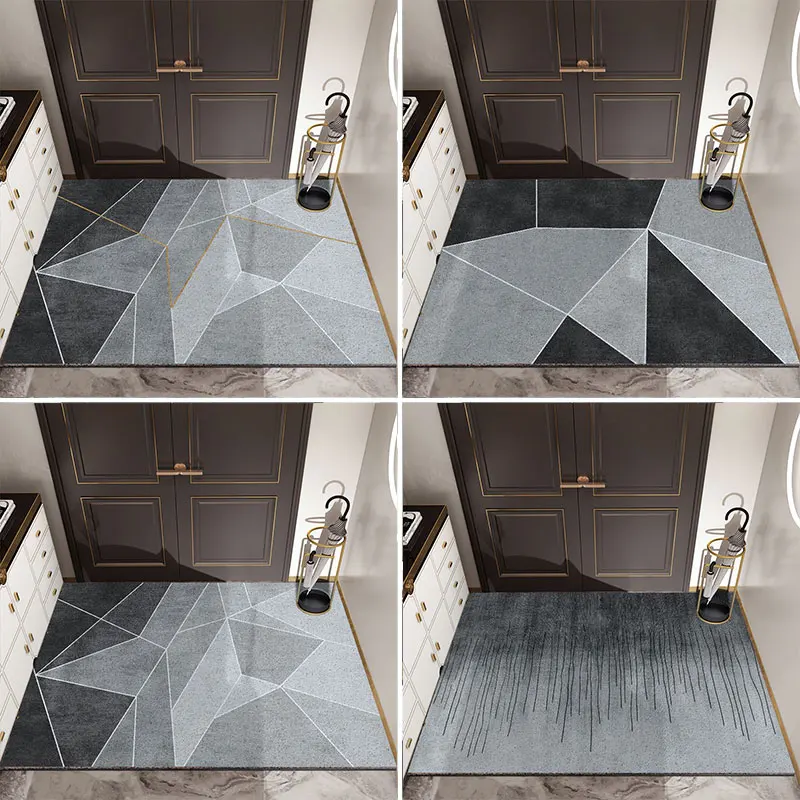 Can Be Cut Modern Home Door Mat Living Room Mat Kitchen Mat Hallway Entrance Door Mat Carpet Anti-slip Mat PVC Custom Mat Carpet