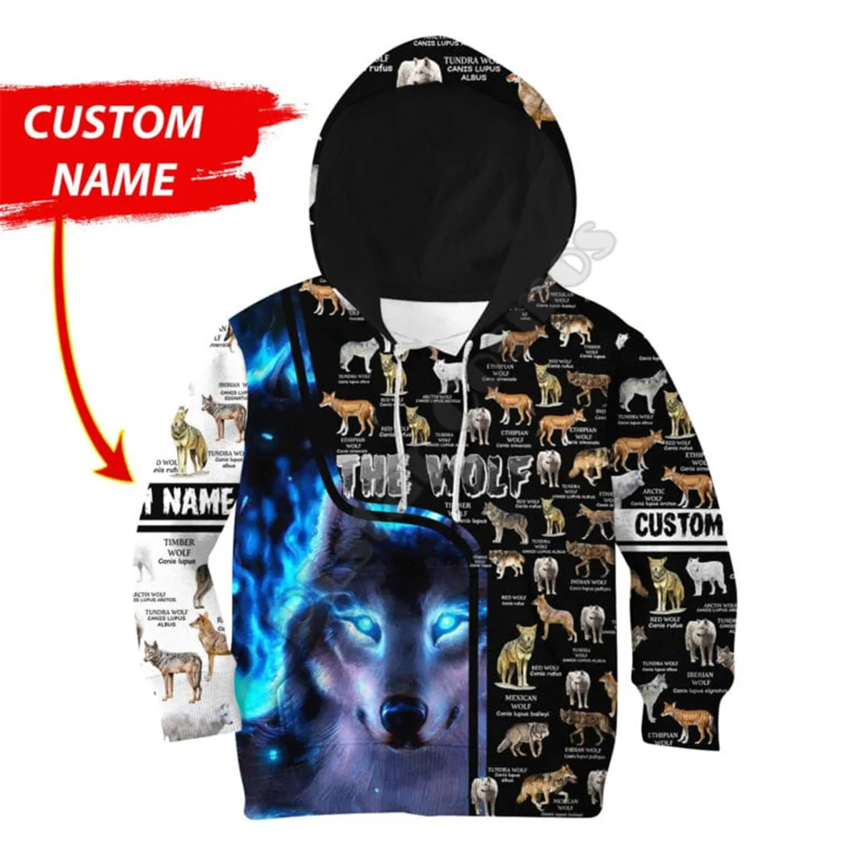 

The Wolf 3D Printed Hoodies Kids Custom Name Pullover Sweatshirt Tracksuit Jacket T Shirts Boy Girl Funny Animal Clothes 03